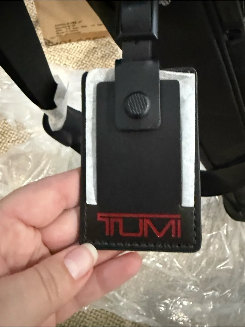 Tumi Black Slim Golf Range Carry Bag with Front Zip Pockets